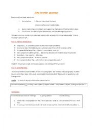 English Worksheet: How to write an essay