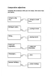 English Worksheet: Comparison of adjectives