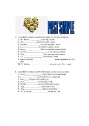 English Worksheet: past simple exercises