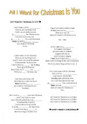 English Worksheet: [pop]All I Want for Christmas Is You 