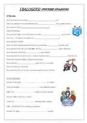 English Worksheet: Dialogues