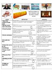 English Worksheet: Idioms of behaviour