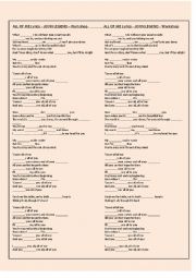 English Worksheet: ALL OF ME - JOHN LEGEND