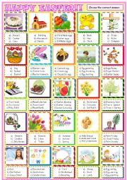 English Worksheet: Easter: multiple choice activity