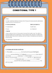 English Worksheet: Conditional Type I