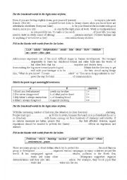 English Worksheet: Test 5 for first form pupils part 9