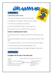 English Worksheet: review grammar