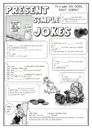 English Worksheet: GRAMMAR JOKES (tenses 1/7)