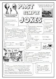 English Worksheet: GRAMMAR JOKES (tenses 3/7)