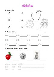 English Worksheet: ABC