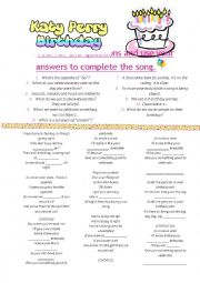 Katy Perry - Birthday - Song activity