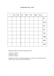 English Worksheet: V and W  pronunciation battleships game