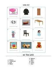 English Worksheet: Hand out