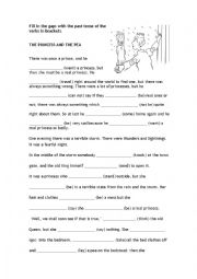 English Worksheet: The princess and the pea (with questions)