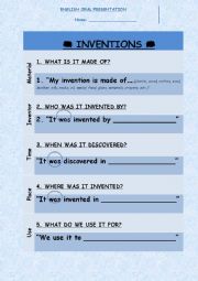 English Worksheet: Describing an invention