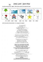 English Worksheet:  Lucky by Jason Mraz