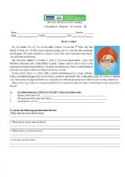 English Worksheet: written test