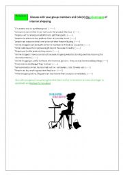 English Worksheet: speaking activities on internet shopping