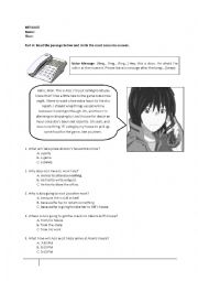 English Worksheet: Message