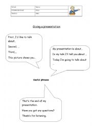 English Worksheet: tips for giving a presentation