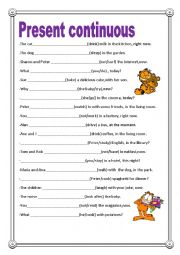 English Worksheet: Present continuous