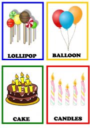 English Worksheet: Birthday flashcards