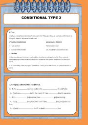 English Worksheet: Conditional Type III