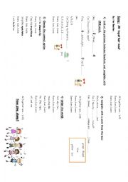 English Worksheet: All together now