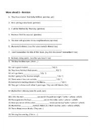 English Worksheet: grammar revision move ahead 3