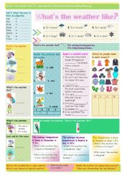 English Worksheet: Whats the weather like?