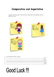 English Worksheet: Comparative and Superlative