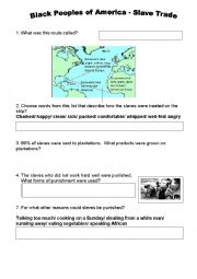 English Worksheet: slavery