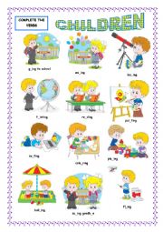 English Worksheet: CHILDREN
