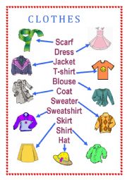Clothes - ESL worksheet by isa.nine