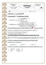 MID-TERM [3]   TEST  //  1st YEAR  Tunisian   sts  