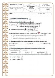 Mid-term    test 3   // 1st year  Tunisian sts