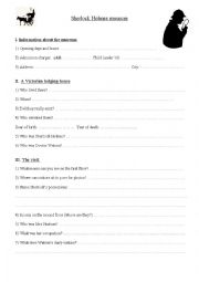 English Worksheet: Sherlock Holmes questionnaire