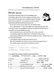 English Worksheet: Past Progressive practice