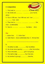 English Worksheet: Comparatives