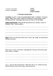 English Worksheet: Listening : Exam about music - The Blues
