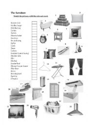 English Worksheet: The furniture