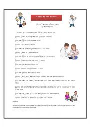 English Worksheet: A Visit to the doctor