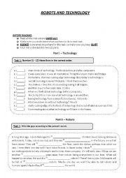 English Worksheet: robots