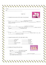 English Worksheet: Test - Simple Past - Present Perfect - for and since