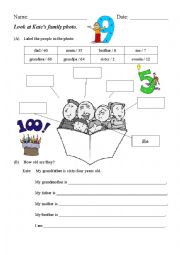 English Worksheet: Reading Comprehension (How old are they?)