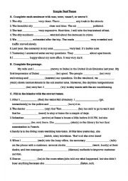 English Worksheet: Simple Past Tense