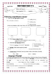 Mid-term test n3 7th form