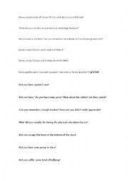 English Worksheet: School conversation