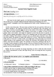 English Worksheet: exam