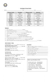 English Worksheet: Phrasal Verbs + Dont go away (Oasis)